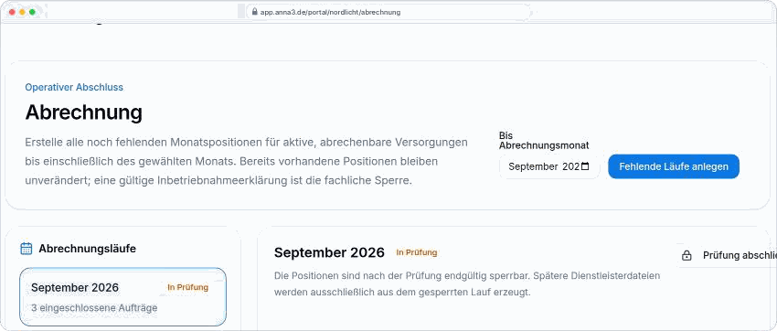 Monatsabrechnung